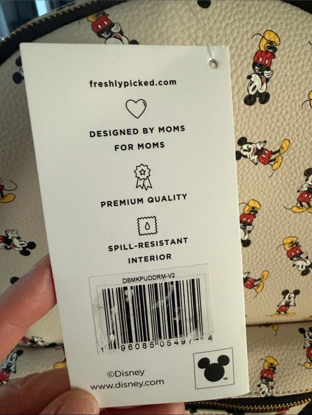 Freshly Picked Cream Disney Baby Mickey Mouse AOP “Mini Classic City Backpack”